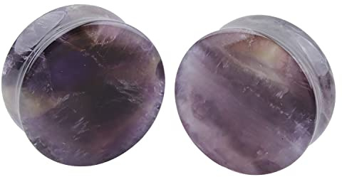 Mätare opal öronproppar piercing smyckesset dubbel utsvängning sadel töjning gages tunnlar expanderare 5 mm-25 mm, AAA-4g(5mm), Opal, Ingen ädelsten