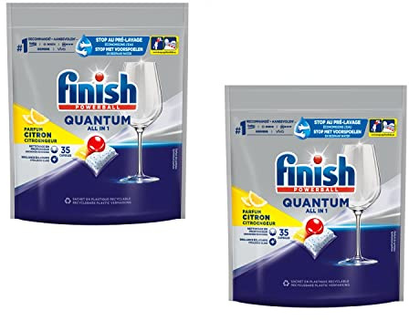 FINISH Powerball Quantum Kapseln Zitrone 35 Stück 2 Packungen mit je 35 Kapseln