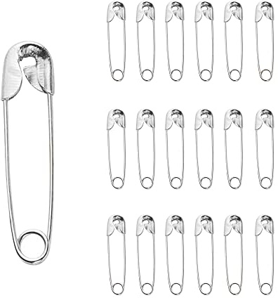 100 Pezzi Spille da Balia Piccole Argento 20mm – Spille Mini Verniciate al Nichel per Cucito, Abbigliamento, Arte, Artigianato, Sartoria, Gioielli, Fai da Te e Riparazioni
