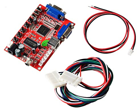 TECKEEN Arcade Game VGA a CGA RGBS/CVBS/S-VIDEO - Placa convertidor de vídeo GBS-8100