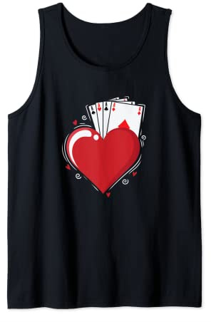 Karten Skat Herz Ace Poker Spielkarten Tank Top
