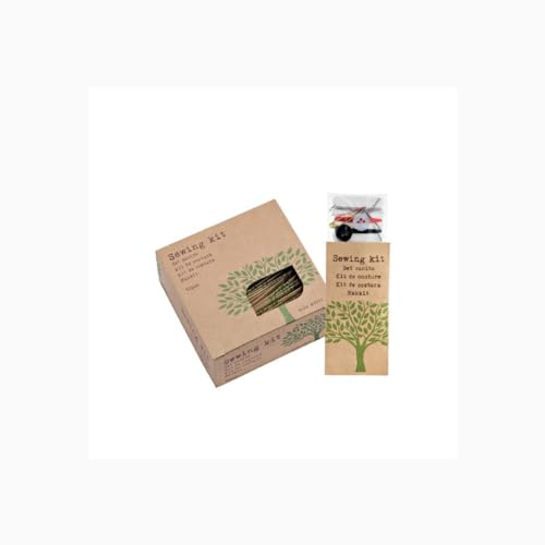 Set cucito da 50 pz a confezione, linea cortesia hotel Vanity kit (cucito) Natura composto da ago e filo kit cortesia, 2 bottoni con ago, spilla da balia e cotone in 6 colori 1