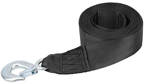 NDNCZDHC 6m Winch Capstan Belt Marine Capstan Winch Belt, Boat Winch Strap with Hook, Trailer Winch Belt for Pontoon, Waverunner, Fishing Boat