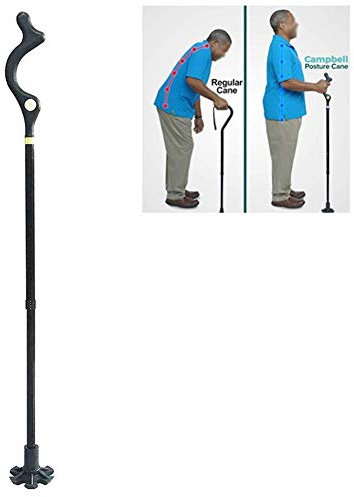 Klappbarer Gehstock für Damen und Herren, Faltbarer Gehstock für ältere Menschen, tragbar, sicher, leicht, höhenverstellbar, selbsttragend, 360 ° Traktionskrücke, Wander-/Trekkingstock Present