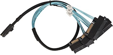 Septpenta Câble Mini SAS vers 4 Sata, Câble SFF 8087 vers 4 Sata, Transmission Haute Vitesse 12 Gbit/S, Contacteur Plaqué Or en Cuivre Étamé, Haute Flexibilité, Plus Que Doux et Flexible(1M)