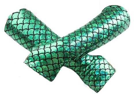 Yurosiay Damen Meerjungfrau Handschuhe Bunt Schuppenmuster Fingerlose Handschuhe Fischschuppen Bedruckt Armstulpen Fingerlos Cosplay Party Handschuhe für Karneval Party Halloween Tanzen Rot