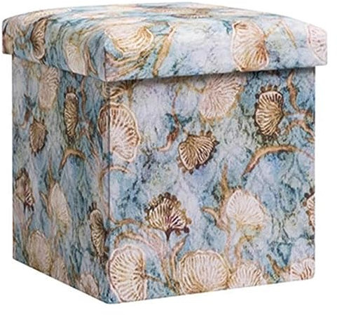 ArhaR Poggiapiedi ottomano ottomano Scatola portaoggetti ottomana Confezione Piatta Portaoggetti per Giocattoli Scatola portaoggetti Pieghevole per Sgabello con Coperchio (H_40*40 * 40cm)
