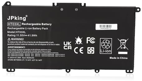 JPking HT03XL Laptop Akku für HP Pavilion 250 G7 255 G7 14-CE 14-CF 14-CK 14-cm 14Q-CY 14S-CF 15-CS 15-CW 15-DA 15-CR 15-CU 17-by 255 G5 348 L11421-542 HSTNN-LB8M 17-CA Series HSTNN-1B80 HSTNN-DB8R
