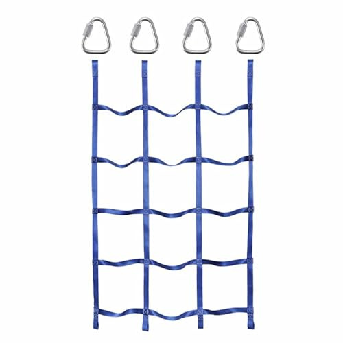 LSYHHXC Kletternetz, tragbar, für Kinder, Ladungsnetz, Leiter aus Seil, 1,8 x 1,1 m, Blau