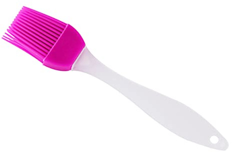 SHOWERORO Spazzola in Silicone per Barbecue e Cucina Resistente al Calore Pennello per Carne Dolci e Torte Facile da Pulire Elastica Colore Rosso Rosa