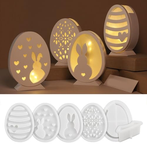 Silikonformen Gießformen Ostern, Silikonform Ostern Hase Ostereier Gießformen Silikon Gießform Ostern Giessformen Silikon Gießform Hase Silikonform Osterhase Eier für Osterdeko (A)