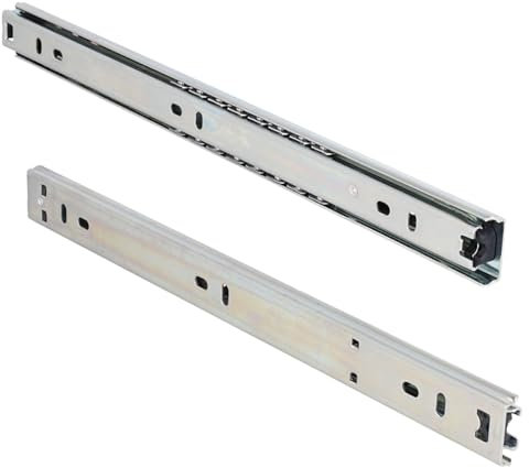 MS Beschläge Schubladenauszug 27mm Höhe – Kugelführung für sanften Lauf – Teleskopschiene aus verzinktem Stahl – 1 Paar Schubladenführungen – Auszugsschienen – Leichtgängige Führungsschiene (300mm)