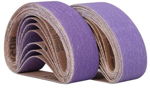 Nastri abrasivi 330x30mm Ruota lucidante da 3'' Panno per lucidatura Ruota per lucidatura Legno Metallo Morbido Carta vetrata abrasiva per levigatrice a Nastro, Cinture v