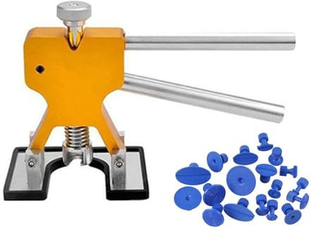 Tirabolli Per Carrozzeria 19 Pz Auto Dent Removal Puller Strumenti Kit di riparazione senza vernice for carrozzeria auto Martello inverso in metallo Ventosa Garage Officina Utensili manuali Ventosa Pe