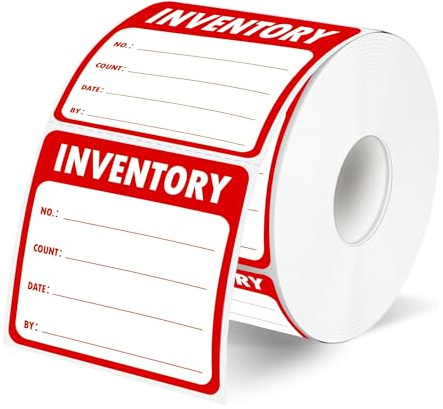600 etichette adesive per inventario, 5,1 x 5,1 cm, per controllo dell'inventario, codifica a colori, etichette per contrassegnare, organizzare, annotare gli articoli dell'inventario