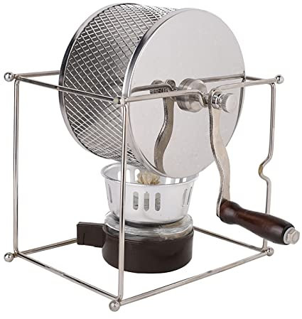 Stainless Steel Coffee Bean Roasting Machine, Coffee Bean Roaster Machine, Automatic Coffee Roasting Machine with Manual Roller Design for Home Use