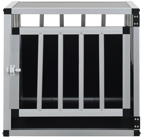 Hundetransportbox mit Einzeltür 54 x 69 x 50 cm – Robuste & sichere Transportbox für Hunde, ideal für Reisen, Tierarztbesuche & Auto, extra groß für mittelgroße Hunde, stabil & leicht zu reinigen