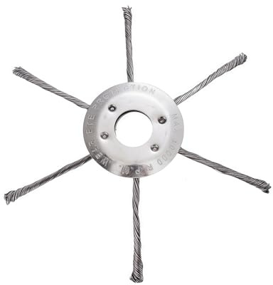 Cabezal De Alambre De Acero Para Cortacésped De Gasolina, Cabezal De Fresado De Alambre De Acero De 180 Mm,cepillo Profesional Para Desbrozadora Eléctrica，accesorio Para Cortacésped (6 Cabezas)