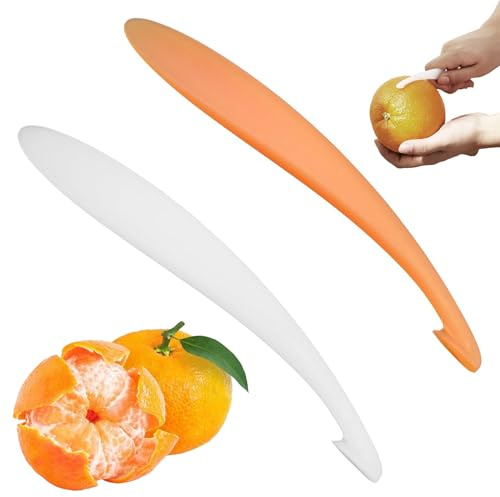 2 Pcs Plastique Rrange Peeling Machine,Éplucheurs D'orange, Epluche Orange,Outil Pratique D'Épluche Orange Pour Éplucheur Les Oranges Et Autres Agrumes,Pour La Cuisine Et Le Quotidien,Coupe-Fruits