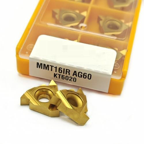10 Uds Herramienta De Hilo Prensado Carburo Herramientas Torneado Metal Corte Herramienta de Torno(MMT16IR AG60 KT6020)