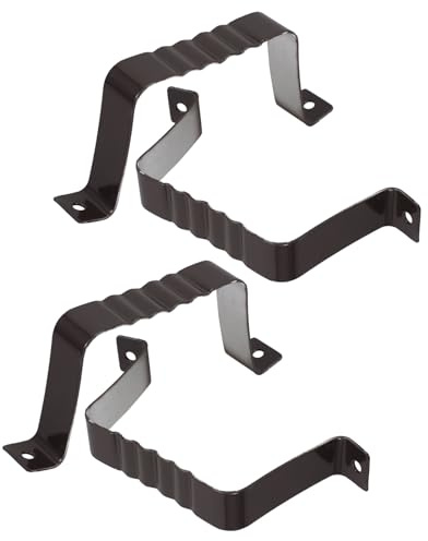Ciieeo Lot de 4 Colliers de Serrage en Aluminium pour Descente de Gouttière 80x100 Mm, Supports Métalliques Résistants aux Intempéries pour Installation Extérieure Stable et Fixation