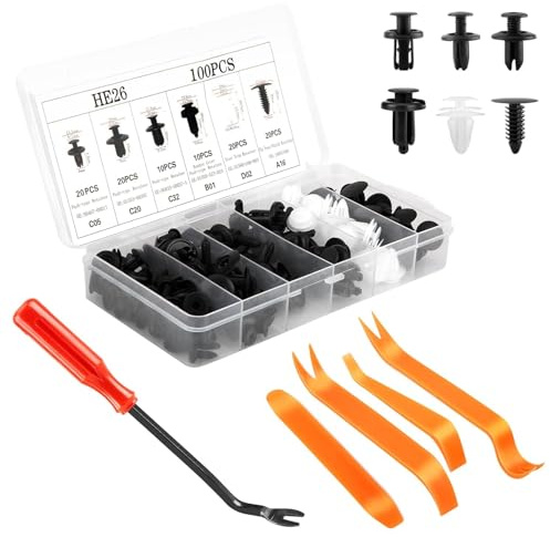 WENINETIES Clip Fissaggio Auto Rivetti in Plastica Kit Bottoni Carrozzeria per Smart 451 Brabus Smart 453, Pannello Porta Paraurti Passaruota Universali