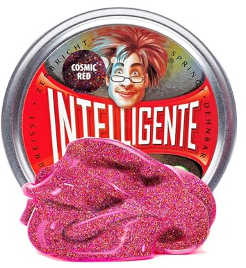 Intelligente Knete - Das Original! Cosmic Red mit Glitzer-Effekt - Kinderknete und Therapieknete in einem - besser als jeder Stressball! Für Kinder und Erwachsene (Standard-Dose, 80g)