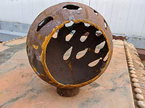 Portavelas de Metal Oxidado, Soporte Vela para Jardín, Decoración del Hogar, 15 cm de Diámetro