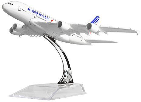 LESES Formgjuten plan modell 1:400 skala Frankrike A380 flygplan modell för dekoration eller present