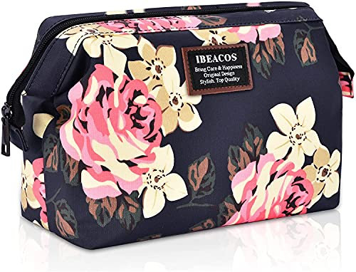 LOKASS Kulturbeutel Kulturtasche 1 in 1 Kosmetiktasche Make-up Tasche für Frauen Damen wasserdichte Waschtasche Reise Waschbeutel Toilettentasche mit Tragegriff ca.25,5x10,2x18cm (ca.5 Liter)