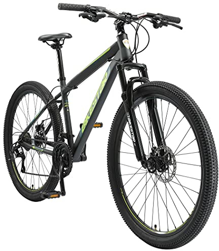 BIKESTAR Bicicleta de montaña Hardtail, 21 Marchas Shimano 27.5 Pulgadas | Mountainbike con Frenos de Disco Cuadro 17 MTB Negro