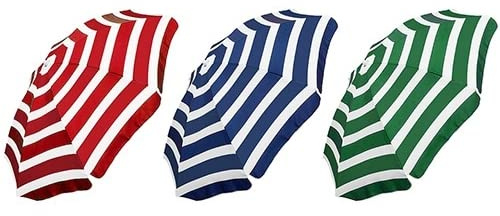 JMS we create smile 1.8m Tilting Beach Brolly Parasol Round Umbrella Outdoor Sun Shade For Beach/Pool/Patio Assorted Colour UV protection