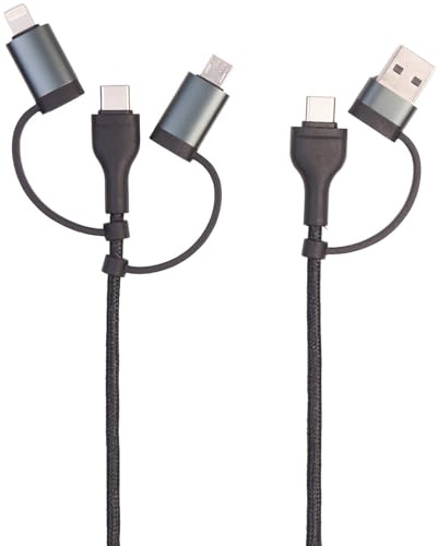 Callstel Handykabel: 6in1-Schnelllade- & Datenkabel USB-A/C zu USB-C/MicroUSB, 3A/60W, 1m (Ladekabel für Handy, Ladekabel Micro auf USBC, Samsung Galaxy Note 2)