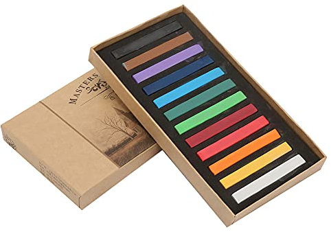 Weiches Pastell-Set Sterberute Malkreide Fluoreszierende Buntstifte Einweg-Haarpastelle Kreiden Künstler-Pastell-Set(12 Farben)