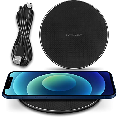 Wireless Ladestation kompatibel mit Sony Xperia 1VIII VII 1 V / 5 IV / 1 VI Kabelloses Ladepad Induktives Laden Schnellladegerät 15W Schwarz
