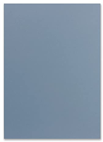 50 Blatt DIN A5 Papier - Graublau - 120gr - 14,8 x 21cm - Bastelbogen Tonpapier Bastelpapier Briefbogen - FarbenFroh by GUSTAV NEUSER