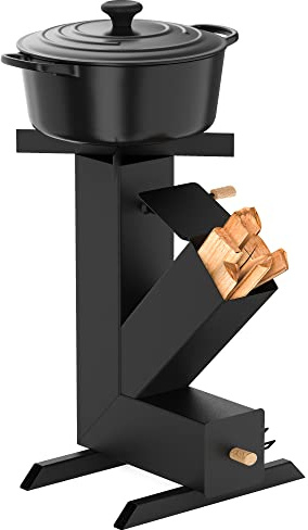 ELCA Metallwaren GmbH Raketenofen Camping Grill Pocket Rocket - Holz - Campingofen