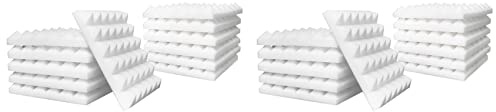 24 x Akustikplatten, Akustikschaumstoff für Aufnahmestudio/Wohnzimmer schalldichte Wandpaneele, schalldichte Schaumstoffplatten