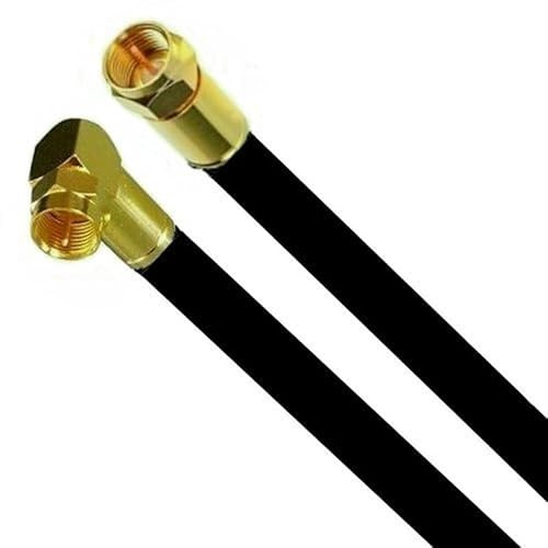 AC-Sat-Corner Vodafone Station Cable Router Netzwerk Anschlusskabel Deluxe Premium Kabel 8K Gold Gerade/Winkel Schwarz 5 Meter