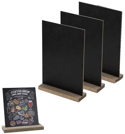 Mini Tafel Kreidetafel Aufsteller,3Stück Kreidetafeln aus Holz kleine Mini-Tafel zum Schreiben Doppelseitige Kreidetafel Klein Mini Tafel zum Beschriften Tisch Schilder für Bar Party Event Hochzeit