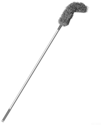 ARMYJY Gutter Cleaning Brush,Extendable Guard Cleaner Tool with Telescopic Pole Stiff Brush for Removing Leaves and Debris(Grey)