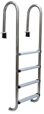 BOTOWI Pool Ladder, 304 Stainless Steel 4- Steps Non-slip Ladder, ground Swimming Pool Entry and Exit Easier Pool Steps, for Indoor/Outdoor Inground Pools
