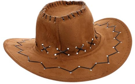KONTONTY Cowboyhut Für Junge Mädchen Anziehhut Western Hut Kostümzubehör Cosplay Requisite