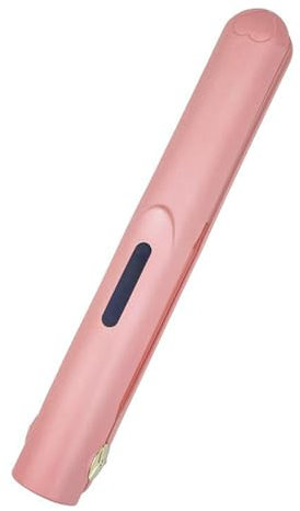 2 in 1 Hair Straightener and Curler, Portable Travel Wireless USB Rechargeable Mini Straightener, Anti-Scald 3-Level Adjust Temp, Travel Flat Iron Ceramic Plate Fast Heat Up, Gifts for Women, Pink