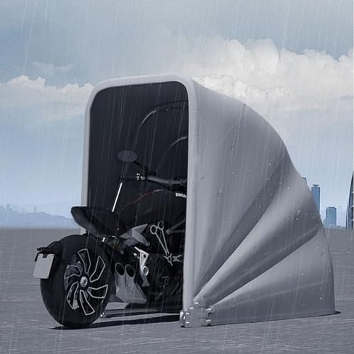 HTSMEUR Auvent Mobile télescopique Pliable Semi-Automatique, abri de stationnement pour Moto, Soleil et Coupe-Vent, Forte capacité de Charge et Facile à Ranger