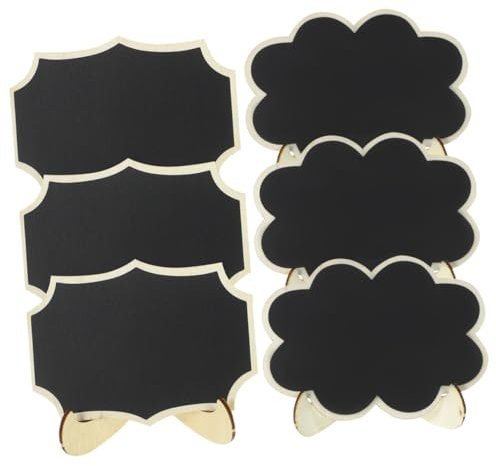 PRETYZOOM 6pcs Mini Tafel Zeichen Boards Für Hochzeit Cafe Restaurant Menü Display Board Stand