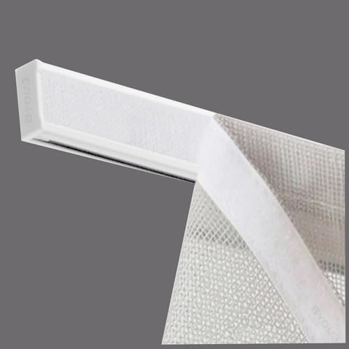 Byour3 - Barres Rideau À Panneaux Pour Vitrage Avec Déchirure Raccourcissables + Soutien + Contrepoids Bâtons Rideaux Porte Fenêtre Dormant Rails Relais Aluminium Stores Romains (Blanc, 50cm)