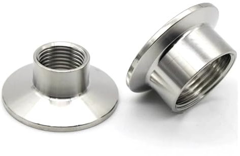 LTRAJUYNH 1/4 3/8 1/2 3/4 1 1-1/4 1-1/2 BSPT Female 1.5 2 Tri Clamp Pipe Fitting Connector 304 Stainless(K50.5MM_2)