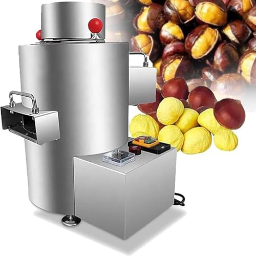 Macchina per Pelare Le Castagne - Macchina Automatica per Pelare E Aprire Le Castagne, Pelapatate Elettrico Commerciale per Castagne Da 100 Kg/H Con Maniglia Nessun Danno Alle Castagne,220V-10blades