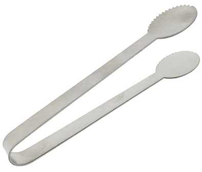 CIYODO Pinze Per Cubetti in Acciaio Mini Pinze Per Ghiaccio e Strumento Per Servire Cibo Per Feste Caffè Bar Casa Forma Dentata
